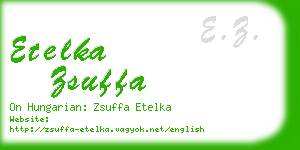 etelka zsuffa business card